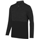 a black augusta sportswear adult shadow tonalheather quarter - zip pullover