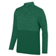 a dark green augusta sportswear adult shadow tonalheather quarter - zip pullover