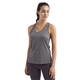 aerial view a black melange tridri ladies knot back venus tank, image 1 of 4