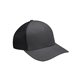 a black adams brushed cotton / soft mesh trucker style cap
