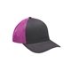 a neon berry adams brushed cotton / soft mesh trucker style cap