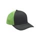 a neon green adams brushed cotton / soft mesh trucker style cap