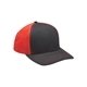 a neon orange adams brushed cotton / soft mesh trucker style cap