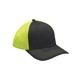 a neon yellow adams brushed cotton / soft mesh trucker style cap