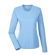 aerial view a columbia blue ultraclub - womens cool dry performance long - sleeve top, image 1 of 4