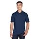 aerial view a navy harriton mens tall short - sleeve polo, image 1 of 4