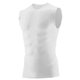 a white augusta sportswear youth hyperform compress sleeveless shirt