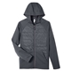 aerial view a carbon core365 - unisex techno lite hybrid hooded jacket, image 1 of 9