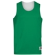 aerial view a kelly/ white augusta sportswear adult wicking polyester reversible sleeveless jersey, image 1 of 3