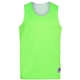 aerial view a lime/ white augusta sportswear adult wicking polyester reversible sleeveless jersey, image 1 of 3
