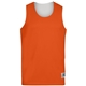 aerial view a orange/ white augusta sportswear adult wicking polyester reversible sleeveless jersey, image 1 of 3