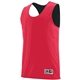 a red/ black augusta sportswear adult wicking polyester reversible sleeveless jersey