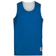 aerial view a royal/ white augusta sportswear adult wicking polyester reversible sleeveless jersey, image 1 of 2