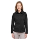 aerial view a black harriton ladies advantage il long - sleeve workshirt, image 1 of 6