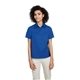 aerial view a tr royal/ black harriton ladies flash il colorblock short sleeve shirt, image 1 of 7