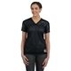 aerial view a black augusta sportswear ladies junior fit replica football t - shirt, image 1 of 3