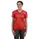 aerial view a red augusta sportswear ladies junior fit replica football t - shirt, image 1 of 3