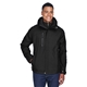 aerial view a black north end mens caprice 3- in -1 jacket with soft shell liner, image 1 of 7