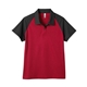 aerial view a sport red/ black team 365 ladies command snag - protection colorblock polo, image 1 of 10