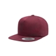 aerial view a maroon yupoong classic adult unstructured 5- panel snapback cap, image 1 of 4