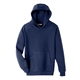 aerial view a sport dark navy team 365 youth zone hydrosport(tm) heavyweight pullover hooded sweatshirt, image 1 of 6
