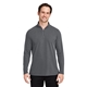 aerial view a carbon heather core365 mens fusion chromasoft(tm) pique quarter - zip, image 1 of 10