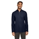 aerial view a classic navy core365 mens fusion chromasoft(tm) pique quarter - zip, image 1 of 7