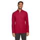aerial view a classic red core365 mens fusion chromasoft(tm) pique quarter - zip, image 1 of 7