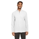 aerial view a white core365 mens fusion chromasoft(tm) pique quarter - zip, image 1 of 7