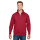 aerial view a cardinal bayside unisex usa made quarter - zip pullover sweatshirt, image 1 of 3