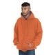 a brt orng/ dk gry bayside adult usa made super heavy thermal - lined full - zip hooded sweatshirt
