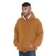 a crml brwn/ cream bayside adult usa made super heavy thermal - lined full - zip hooded sweatshirt