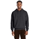 aerial view a charcoal heather hanes perfect sweats pullover hooded sweatshirt, image 1 of 2