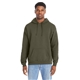 aerial view a fatigue green hanes perfect sweats pullover hooded sweatshirt, image 1 of 4