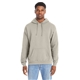 aerial view a sand hanes perfect sweats pullover hooded sweatshirt, image 1 of 4