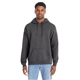 aerial view a smoke grey hanes perfect sweats pullover hooded sweatshirt, image 1 of 4