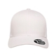 aerial view a white flexfit adult 110(r) mesh cap, image 1 of 3