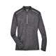 aerial view a carbon/ black core365 - womens kinetic performance quarter - zip pullover, image 1 of 6
