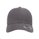 aerial view a dark grey yp classics premium curved visor snapback cap, image 1 of 3