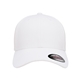 aerial view a white yp classics premium curved visor snapback cap, image 1 of 3