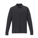 aerial view a carbon core365 mens tall pinnacle performance long - sleeve piqu polo, image 1 of 7