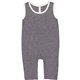 aerial view a navy melange rabbit skins infant harborside melange tank romper, image 1 of 3