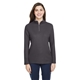 aerial view a carbon core365 ladies fusion chromasoft(tm) pique quarter - zip, image 1 of 6