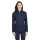 aerial view a classic navy core365 ladies fusion chromasoft(tm) pique quarter - zip, image 1 of 6