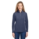 aerial view a classic navy hth core365 ladies fusion chromasoft(tm) pique quarter - zip, image 1 of 10