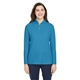 aerial view a electric blue core365 ladies fusion chromasoft(tm) pique quarter - zip, image 1 of 7