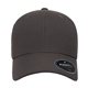 aerial view a dark grey flexfit adult nu cap, image 1 of 4