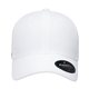 aerial view a white flexfit adult nu cap, image 1 of 4