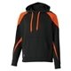 a black/ orange holloway unisex prospect athletic fleece hooded sweatshirt
