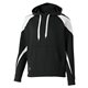 a black/ white holloway unisex prospect athletic fleece hooded sweatshirt